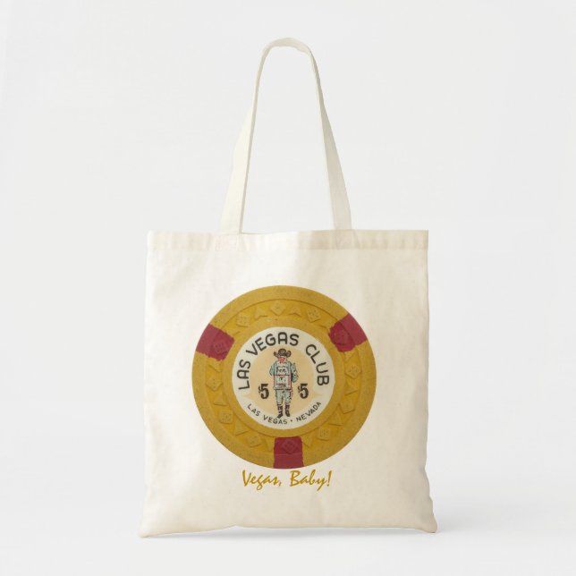 Las Vegas Poker Chip Personalized Tote Gift Bag (Front)