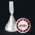 Las Vegas Poker Chip Vegas Wedding Hershey®'s Kisses®<br><div class="desc">Editable message with poker chip mr. and mrs. message.  Choose your foil wrapper color too!</div>