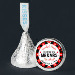 Las Vegas Poker Chip Vegas Wedding Hershey®'s Kisses®<br><div class="desc">Editable message with poker chip mr. and mrs. message.  Choose your foil wrapper color too!</div>