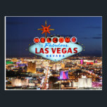 Las Vegas Post Card<br><div class="desc">A special gift from Las Vegas, Nevada, USA. Licensed to Zazzle with permission by BrandName USA, LLC.</div>