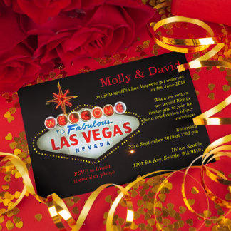Las Vegas Post Wedding Custom Photo Invitation