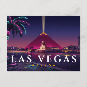 Las Vegas Postcard Luxor Pyramid Strip Souvenir