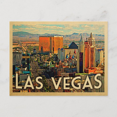 Las Vegas Postcard Vintage Travel Postcard