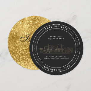Las Vegas Quinceañera Save the Date Invitation