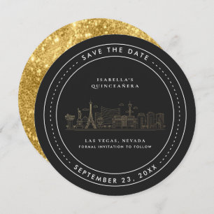 Las Vegas Quinceañera Save the Date Invitation