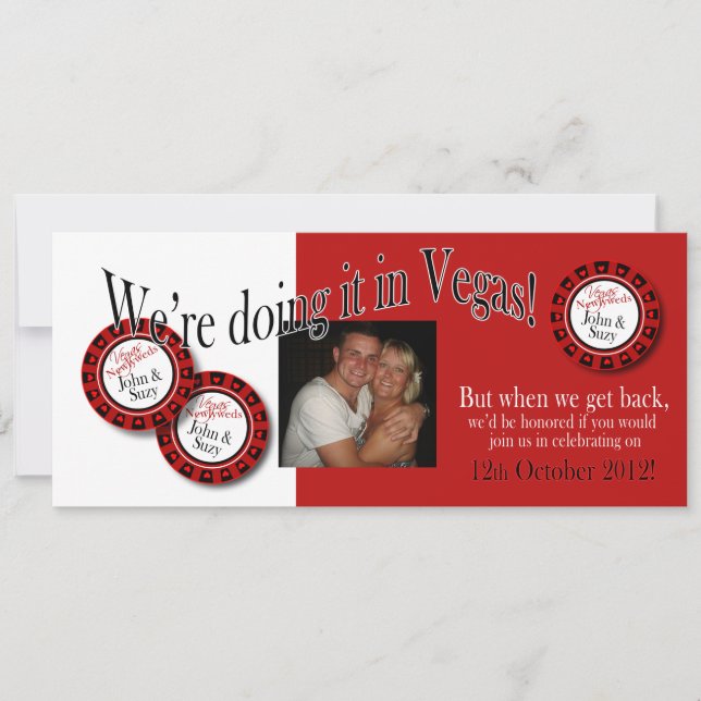 Las Vegas Reception (contact me to personalize 4u) Invitation (Front)