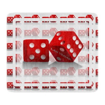 Las Vegas Red Dice Cutting Board by LasVegasIcons at Zazzle