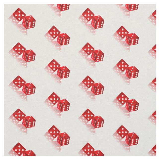 Las Vegas Red Dice Fabric (Swatch)