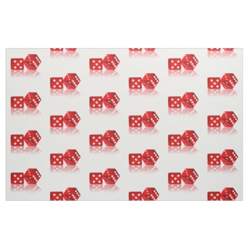 Las Vegas Red Dice Fabric