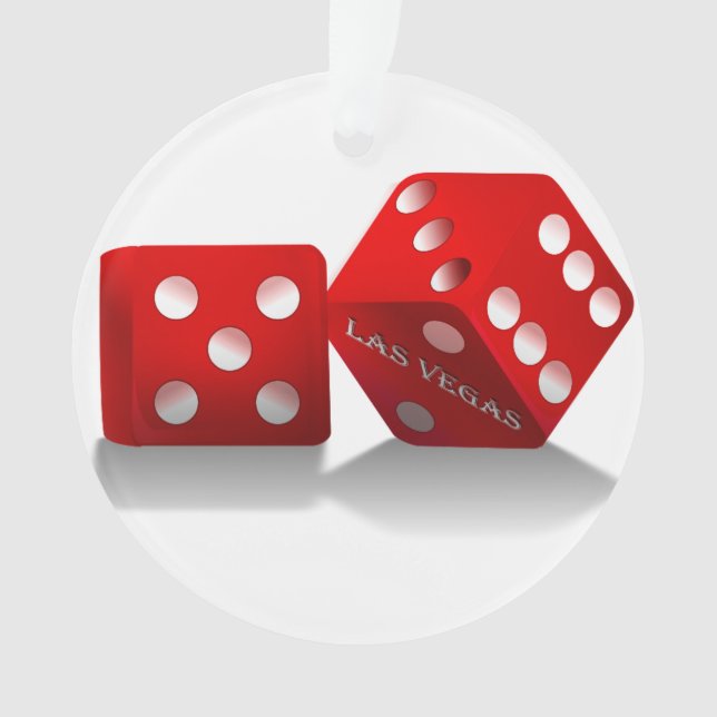 Las Vegas Red Dice Ornament (Front)