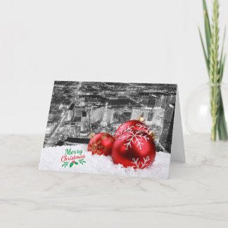 Las Vegas Red Ornaments Christmas Card