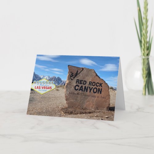 Las Vegas Red Rock Canyon Snow Card