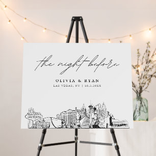 Las Vegas Rehearsal Dinner The Night Before Sign