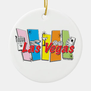 Las-Vegas-Retro Ceramic Ornament