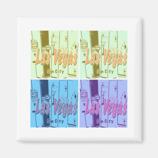 Las Vegas Retro Magnet (Front)