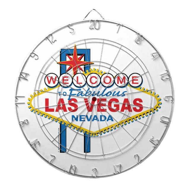 Las Vegas Retro Sign Dart Board (Front)