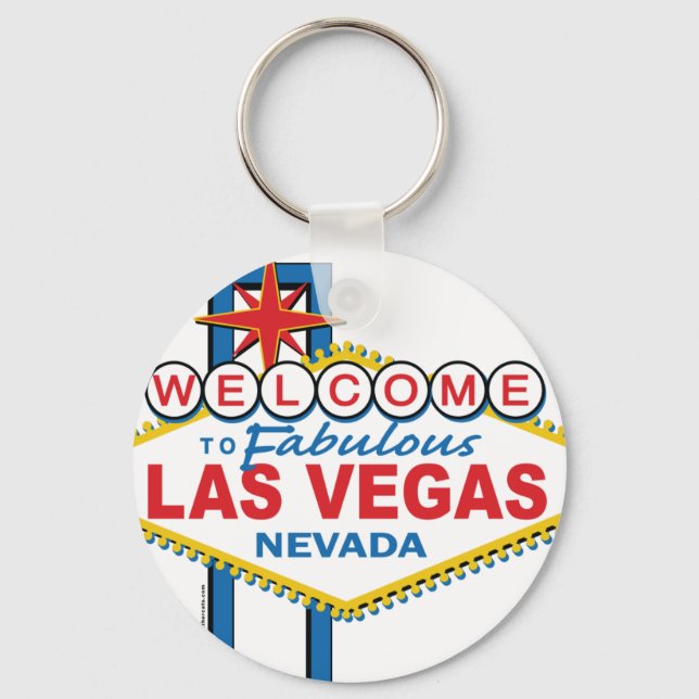 Las Vegas Retro Sign Keychain (Front)