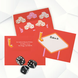 Las Vegas Retro Sign return address Envelope