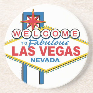 Las Vegas Retro Sign Sandstone Coaster