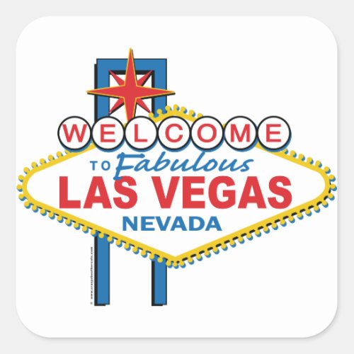 Las Vegas Retro Sign Square Sticker