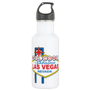 Las Vegas Retro Sign Stainless Steel Water Bottle