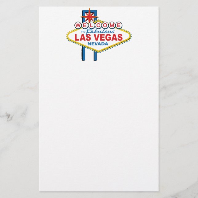 Las Vegas Retro Sign Stationery (Front)