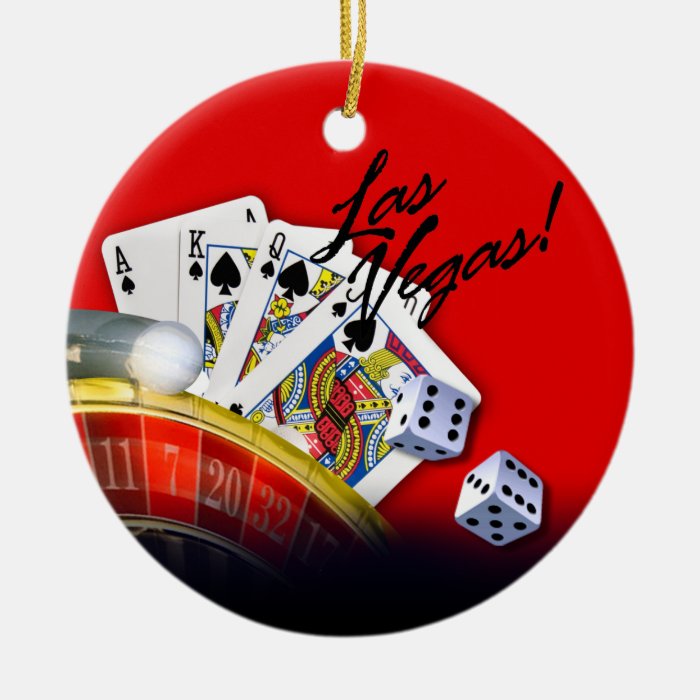 Las Vegas Roulette Wheel  red Ornament