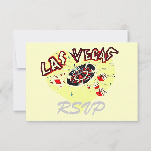 Las Vegas RSVP Guest Reply Enclosure Card (Front)