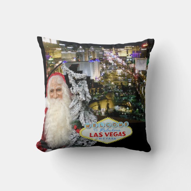 Las Vegas Santa Clause  Throw Pillow (Front)