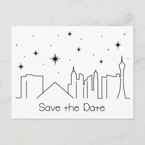 Las Vegas Save the Date Announcement Postcard