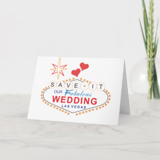 Las Vegas Save the Date Wedding Cards