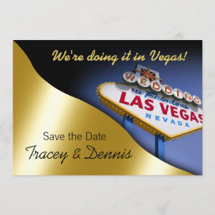 Las Vegas Save the Date Wedding Invite