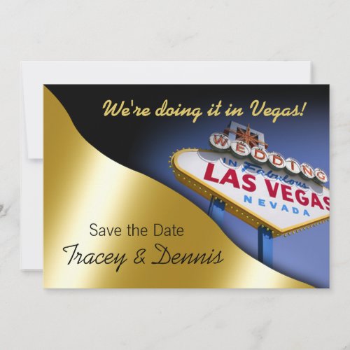 Las Vegas Save the Date Wedding Invite