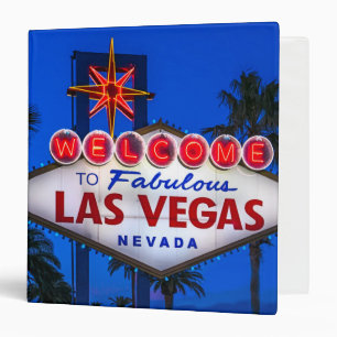 Las Vegas Sign 3 Ring Binder