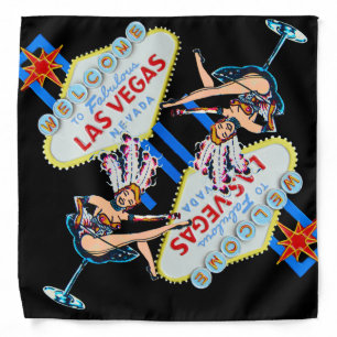 Las Vegas Sign and Showgirl Bandana