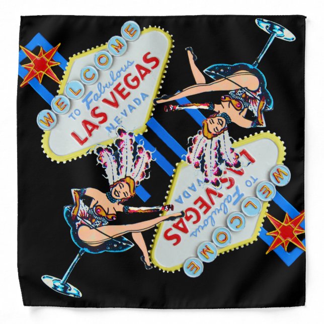 Las Vegas Sign and Showgirl Bandana (Front)