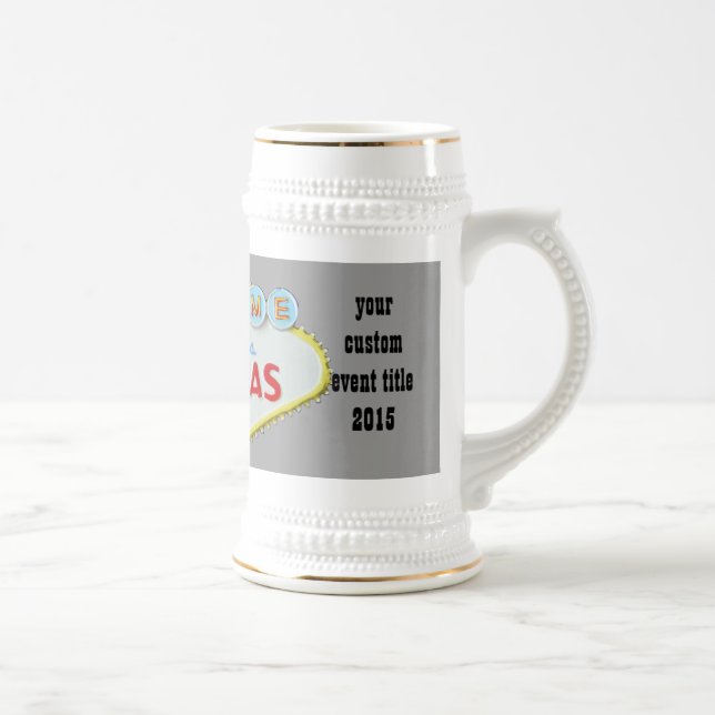 Las Vegas Sign and Showgirl Design Beer Stein (Right)