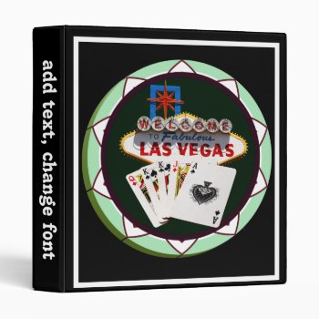 Las Vegas Sign And Two Kings Poker Chip Binder by LasVegasIcons at Zazzle