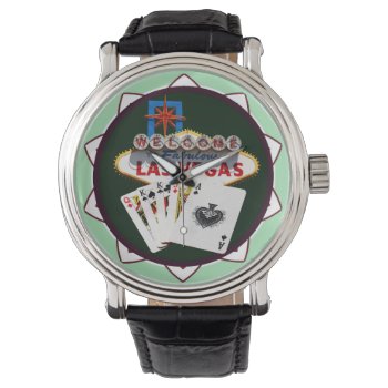 Las Vegas Sign And Two Kings Poker Chip Watch by LasVegasIcons at Zazzle