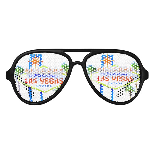 Las Vegas Sign Aviator Sunglasses (Front)