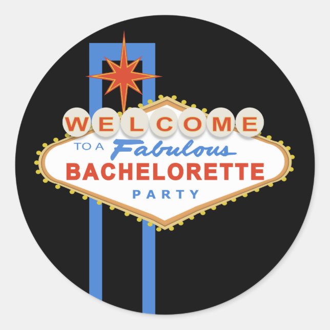 Las Vegas Sign Bachelorette Party Favor Stickers (Front)