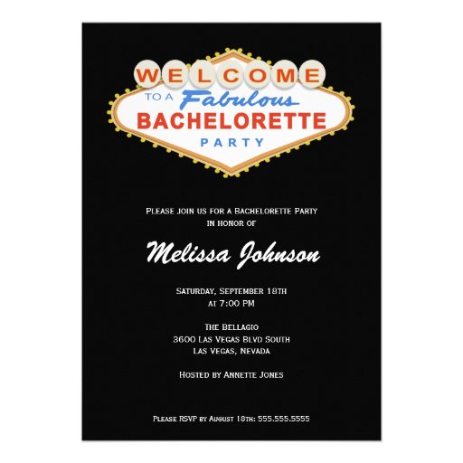 Las Vegas Bachelorette Party Invitations 4