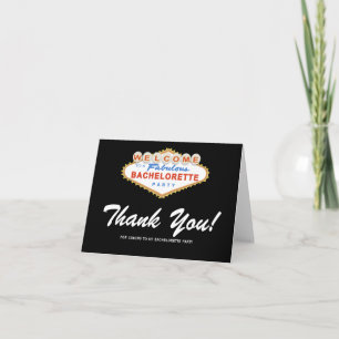 Las Vegas Sign Bachelorette Party Thank You Card