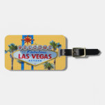 Las Vegas Sign Bag Tag Gold at Zazzle