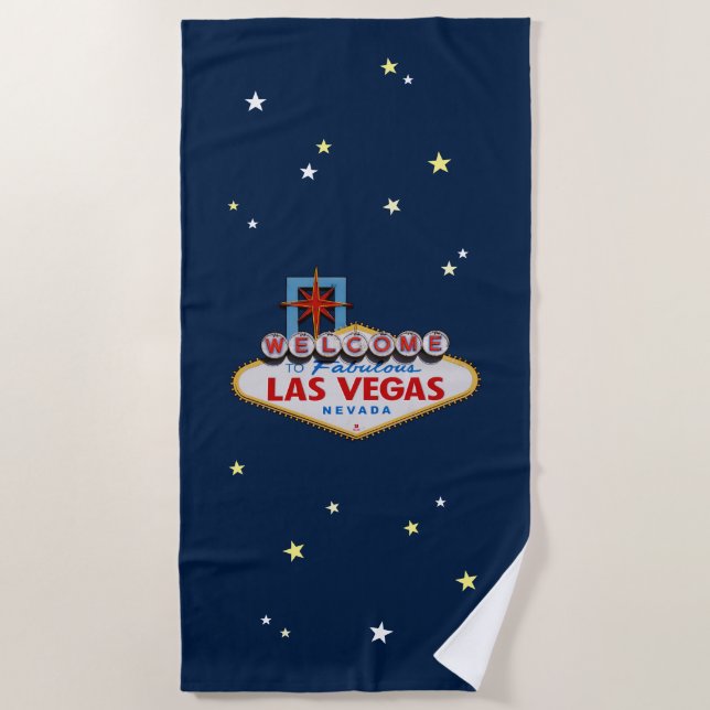 Las Vegas Sign Beach Towel (Front)
