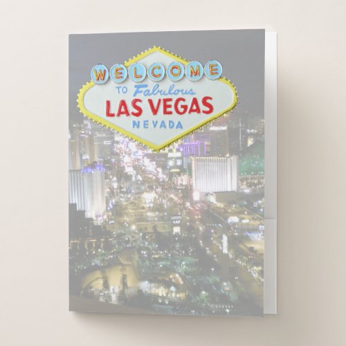 Las Vegas Sign Boulevard View Pocket Folder