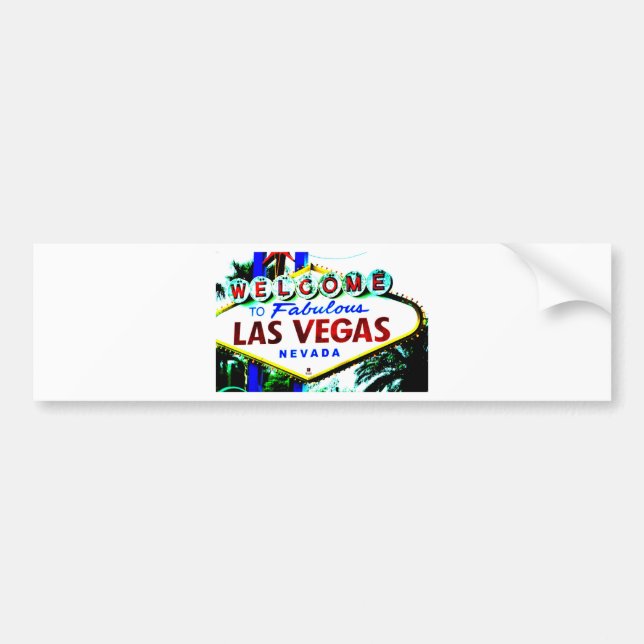 Las Vegas Sign Bumper Sticker (Front)