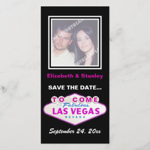 Las Vegas sign contemporary wedding Save the Date