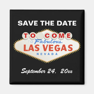 Las Vegas sign contemporary wedding Save the Date Magnet