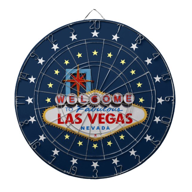 Las Vegas Sign Dart Board (Front)